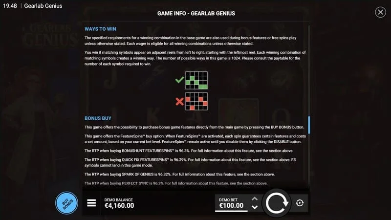 Gearlab Genius – Super Reel vertikalė iš Wild simbolių